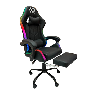 Cadeira Gamer LED RGB War Controle Remoto Confortável 150kg