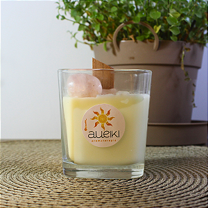 Vela Aromática - Quartzo Rosa Grande