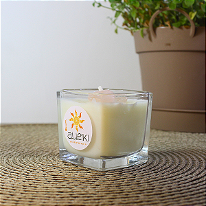 Vela Aromática - Quartzo Rosa Pequena