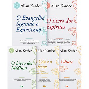 Kit Obras Básicas Com 05 Livros Allan Kardec - 14x21 - Instituto De Difusão - Ide Editora