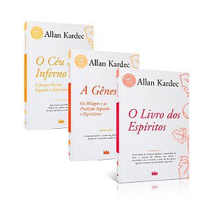 Kit Allan Kardec 03 livros: A Gênese, O Céu e o Inferno e O Livro dos Espíritos