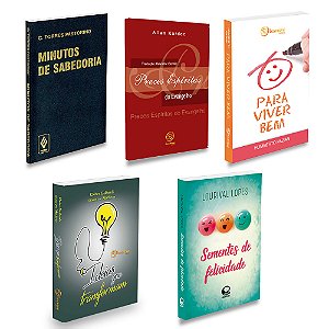 Kit 5 Livros Minutos de Sabedoria - Para Viver Bem - Ideias que transformam e Preces