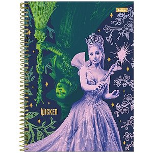Caderno Wicked Universitário 1 Matéria - Glinda e Elphaba 1