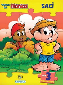 Turma da Monica Livro Quebra-cabeca -saci: com 3 Quebra-cabecas