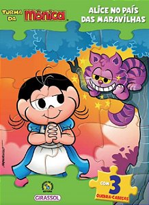 Turma da Monica Livro Quebra-cabeca - Alice no Pais das Maravilhas: com 3 Q
