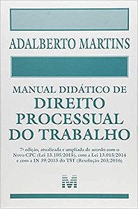 Manual Didatico de Direito Processual do Trabalho
