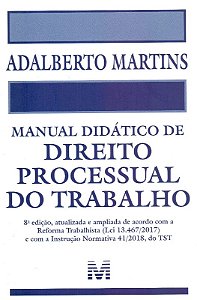 Manual Didatico de Direito Processual do Trabalho