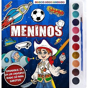 Meninos Livro para Pintar com Aquarela
