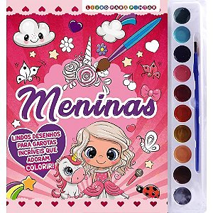 Meninas Livro para Pintar com Aquarela
