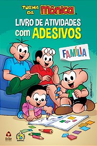 Turma da Monica Livro de Atividades com Adesivos Familia