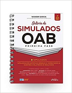 Bateria de Simulados Oab 1  Fase - 2  Ed - 2021