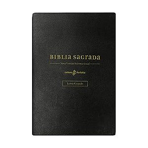 Biblia Nvi, Couro Soft, Preto, Letra Grande, com Espaco para Anotacoes, Lei