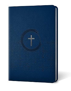 Biblia Nvi Slim Azul Cruz