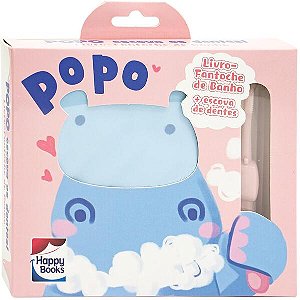 Livro-fantoche de Banho: Popo Escova os Dentes! (rosa)