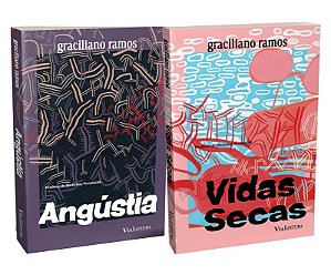 Graciliano Ramos   Vidas Secas + Angustia - Kit com 2 Livros, Postais e Mar