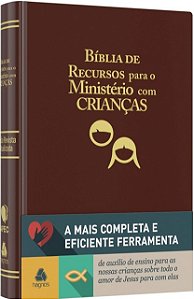 Biblia de Recursos para o Ministerio com Criancas (luxo Couro Marrom)