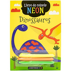 Livro de Colorir Neon: Dinossauro