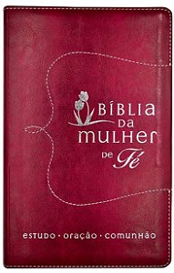 Biblia da Mulher de Fe, Nvi, Couro Soft, Vermelho