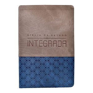 Biblia de Estudo Integrada, Nvi, Couro Soft, Azul e Grafite