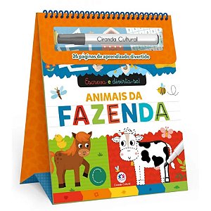 Livro Escreva e Apague Animais da Fazenda