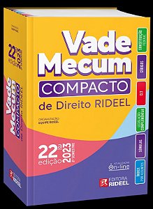 Vade Mecum Compacto de Direito Rideel - 22 Edicao - 2 Semestre 2023