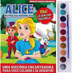 Alice no País das Maravilhas - Livro para Pintar com a Aquarela