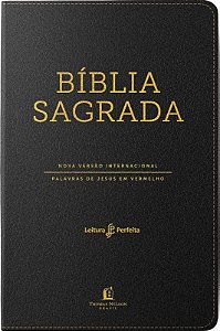 Biblia Nvi Leitura Perfeita - Capa Preta - Letras de Jesus em Vermelho