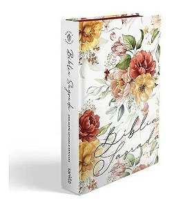 Bíblia Arc Floral Aquarela - Letra Gigante - Com Harpa Avivada e Corinhos