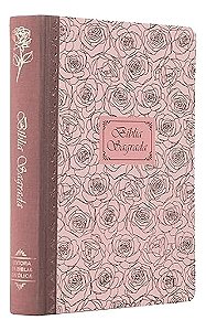 Bíblia Sagrada Católica, Letra Grande, Rosas, Capa Dura Com Lombada Em Tecido, Leitura Perfeita