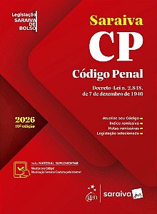 Código Penal - Legislação Saraiva de Bolso - 10Ed/26 - SARAIVA JUR
