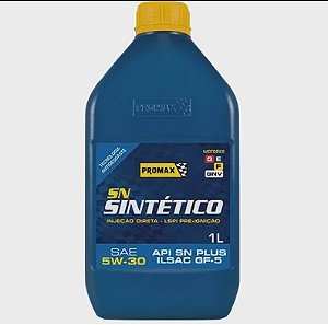 OLEO LUBRIFICANTE SAE 5W30 SN PLUS PROMAX  SINTETICO