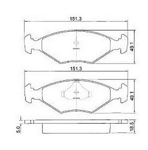 PASTILHA DE FREIO DIANT VW GOL G2 G3 G4 1.0 1.6 96/08 (SOLIDO) P23
