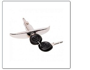 *** MACANETA EXTERNA DO PORTA MALAS VW KOMBI CLIPPER 57/96 CROMADO COM CHAVES (ORIG ) UNIVERSAL