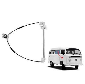 *** MAQUINA DO VIDRO MECANICA, MANUAL PORTA DIANTEIRA L.D KOMBI CLIPPER