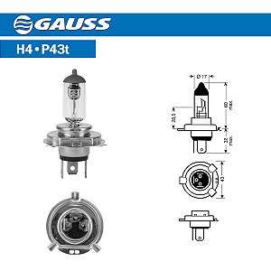 LAMPADA H4 12V 60/55W P43T