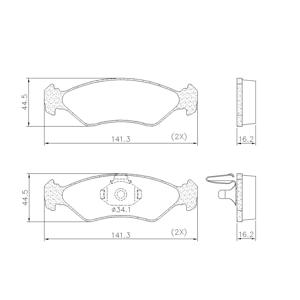 PASTILHA DE FREIO DIANT FORD KA FIESTA 95/09 P55