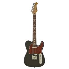 Guitarra Aria Pro II TEG-002 Black With Red Tortoise Pickguard