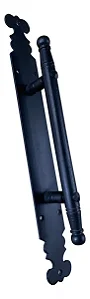 Puxador Ferro Polido Porta Pivotante Rustico Madeira