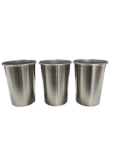 Copo inox maciço redondo largo