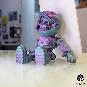 Boneco astronauta esqueleto fléxivel Nasa articulado 17cm Impresso 3D
