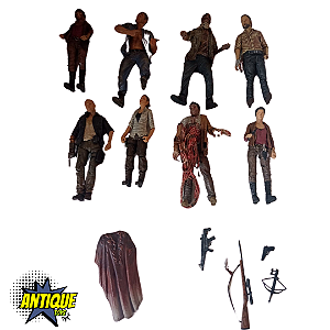 Coleção Bonecos Walking Dead (8 Personagens + Acessórios)