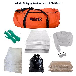 Kit Mitigação Ambiental Vazamento Óleo 50L