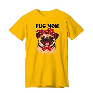Camiseta Básica Algodão Animais Pug Mon - Cod. art m10