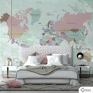 Painel Adesivo Mapa Mundi