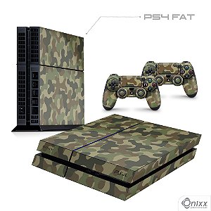 Skin PS4 Adesiva Camuflado Floresta