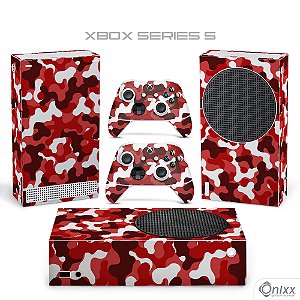 Skin Xbox Series S Adesiva Camuflado Red