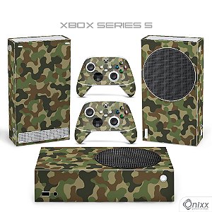 Skin Xbox Series S Adesiva Camuflado Floresta