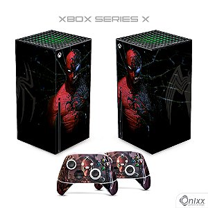 Skin Xbox Series X Adesiva Spider Man Black Suit Verse