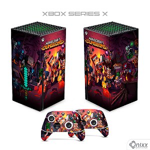 Skin Xbox Series X Adesiva Minecraft Dugeons