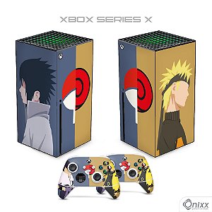 Skin Xbox Series X Adesiva Naruto e Sasuke